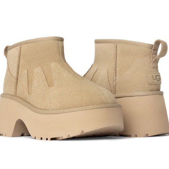 UGG Classic Ultra Mini New Heights Sunwave Women's Ankle Boot - Picture 1 of 8